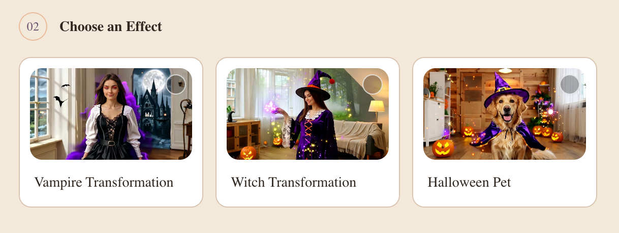 Elige un efecto de Halloween